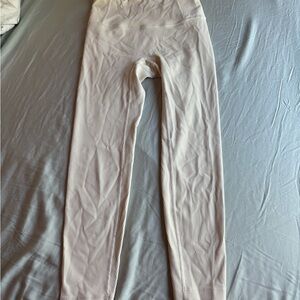 HALARA Women's White Ribbed Leggings